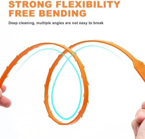 Drain Snake Clog Remover - 6 Pack 20 Inch Flexible Hair Tool