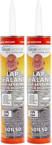 DICOR Corp 501LSD-1 RV Maintenance and Repair (501Lsd-1 Dicor Self Leveling Lap Sealant - Dove Brite White) (Packaging May Vary) (Pack of 2)