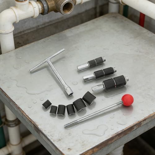 Universal Water Stopper Tool Kit for Plumbing Emergency Repair, Stainless Steel and Copper Construction, Fits 20/25/32mm Water Pipes, for Home Use and Pipe Maintenance
