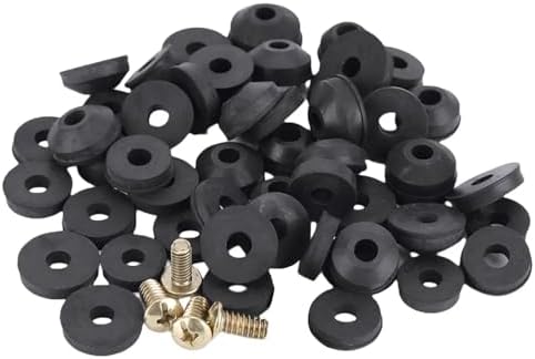 Faucet Washer Kit Plumbing Faucet Seal Washer O-Ring Rubber Assortment with Screws Flat Beveled for Repairing Leak(192pcs)