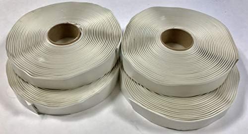 White Butyl Tape 1/8 inch x 1 inch x 30 feet for RV/Mobile Home (4-Pack)