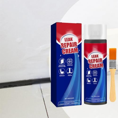Waterproof Sealant Liquid - Quick Dry Leak Repair Coating | Long Lasting Liquid Sealant with Brush, 100mL Waterproofing Liquid for Wall, Roof, Window Frame, Bathroom, Concrete, and Gutter Sealing