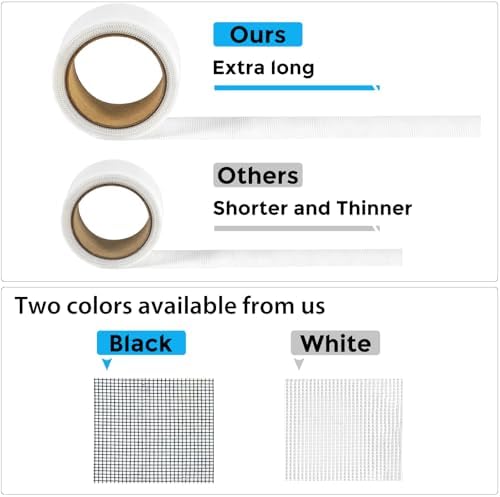 Secopad 2" x 180" (15FT) Screen Repair Tape, Screen Repair Kit, White
