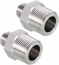 Pack of 2, 1" Male NPT To 1/2" Male NPT SUS304 Hex Nipple | Solid Male Pipe Adapter Hose Connectors for Pipe Repair, Bathroom Remodel, Tool Extensions, Compression, Irrigation