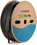 Chanzon 3:1 Ratio 5/8" (15mm) Heat Shrink Tubing 80Ft Roll Black