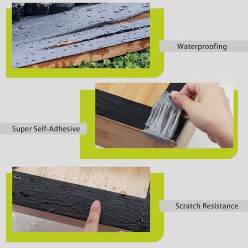 Joist Tape for Decking, 1 5/8" x 50' Butyl Tape, Waterproof Anti-Corrosion Joist Flashing Tape, Self-Adhesive Deck Joist Tape, Butyl Deck Tape for Flashing Deck Joists and Beams Protection（12 Rolls）