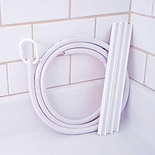 30" Shower Curtain Water Barrier & Leak Guard Kit – Side Seal System Stops Water Leaks, Blow-in & Splashing – Keeps Water in Tub or Shower – Easy Install, Works with Any Curtain (30” Wall Channels)