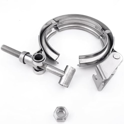 2.5Inch Quick Release V Band Clamp Stainless Steel 304, Clamp Fittings for Exhaust Pipe Flanges (Quick Release V Band Clamp, 2.5inch)