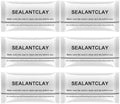 Waterproof Sealant Mastic, 6 Pack New Type White Seal Putty Waterproof Duct Seal Repair Sealing Clay, Quick Mending Mud for Drain Connection, Suitable for Wall Hole, Air Conditioning Hole Repair