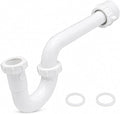 1-1/4 Inch P-Trap Kit, Polypropylene Tubular with PVC Marvel Adapter, Ribbed Threaded Nuts for Strong Leak-Free Connection, Includes J-Bend, Wall Arm & Washers