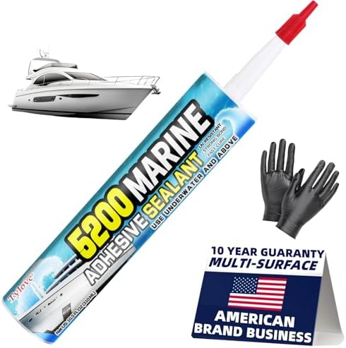 Tylove [Crystal Clear] 5200 Marine Sealant Clear - UV-Resistant Waterproof Adhesive for Boats, Windows, Glass & Marine Applications Eco-Friendly, Low Odor (10.5 Oz Tube)