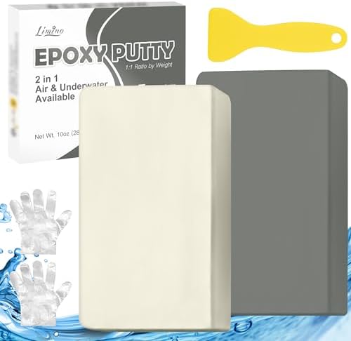 Epoxy Putty - 10oz Fast Repair Multipurpose Clay, Strong Adhesion Metal Filler Putty for Fixing Leaks, Cracks, Filling - 2 Part Epoxy Sculpt Clay for Bonding Metal, Tile, Ceramics, Plastic (Grey)