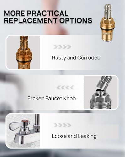 Cold Side Brass Ceramic Spindle Assembly for Commercial Faucet