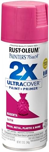 Rust-Oleum Painter's Touch 2X Ultra Cover Spray Paint, Satin Magenta