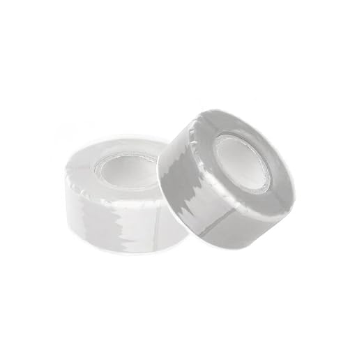 SKYPRO 2 Rolls Self Fusing Silicone Tape 0.98 inch x 9.84 ft White/Grey Waterproof Rescue Tape for Emergency Pipeline Plumbing Repair Cable Winding Insulating