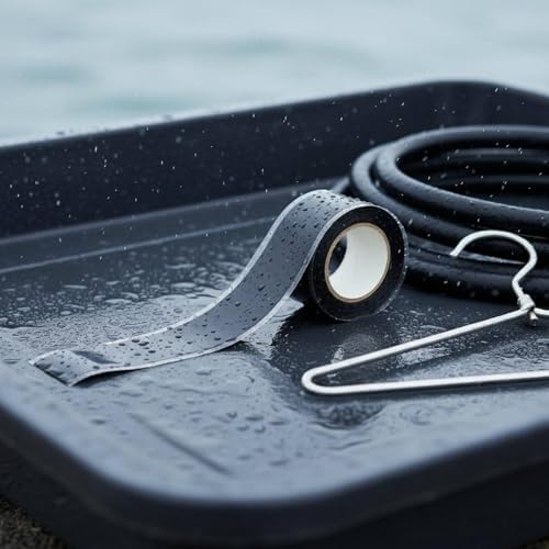 Watercraft Band Self Fusing Silicone Tape Sealant Wrap Grip Tape Repair Tape with Airtight Watertight Suitable for Boating Repairs Plumbing leaks, Black
