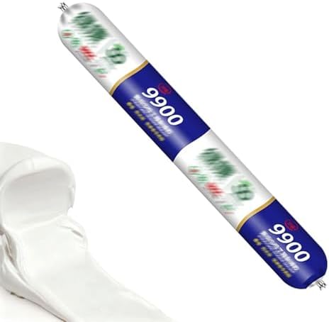9900 Sealant Waterproof,Outdoor Silicone Sealant, Permanently Repairs Roof & Wall Cracks, Waterproof, Heat & Stretch-Resistant, Tough & Tear-Proof for Exteriors (White)