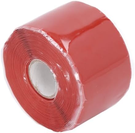 Cosiki Self Fusing Silicone Tape, Black Leak Seal Tape, Pipe Repair Wrap with 2.5mpa Tensile Strength, 50C to 260C, Ideal for Emergency Pipe Repair & Hose Fixation, 1.97inx16.4ft (Red)