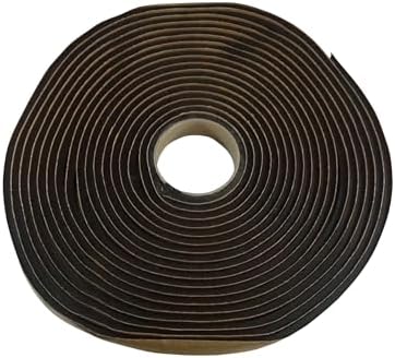 WRS 3/16" x 1/2" Double Sided Butyl Tape, 25 Ft, Black, for Windows & Doors | Creates a Waterproof, Mess Free Seal; Great for RVs, Automotive, Roofing & Joint Sealing; Rubber Adhesive; Sold Individually