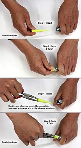 Mess Stopper™ Hydraulic Oil Service Plugs, 4 Medium, 10 Small Sizes, Round