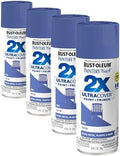 Rust-Oleum 383202 Painter's Touch 2X Ultra Cover Spray Paint, 12 oz, Satin Iris (Pack of 4)