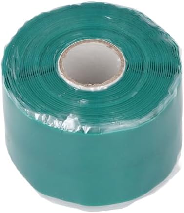 Cosiki Self Fusing Silicone Tape, Black Leak Seal Tape, Pipe Repair Wrap with 2.5mpa Tensile Strength, 50C to 260C, Ideal for Emergency Pipe Repair & Hose Fixation, 1.97inx16.4ft (Green)