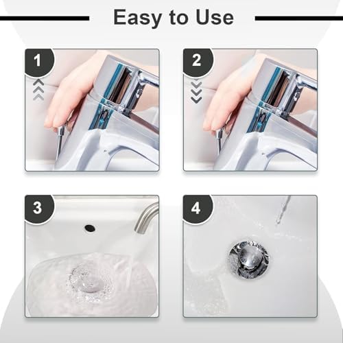 YWG RP5648BN Drain Stopper Replacement, Compatible with Delta Faucets, Pop-Up Style, 1/4 x 4 Inch, with Black Sealing Ring, 2-Pack