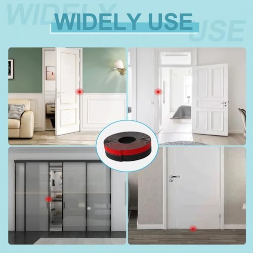 20FT Weather Stripping Door Seal - 2" Silicone Door Draft Seal Tape for Gaps Under Door Weatherstripping Sweep Stopper for Bottom of Shower Door/Sliding Glass Door