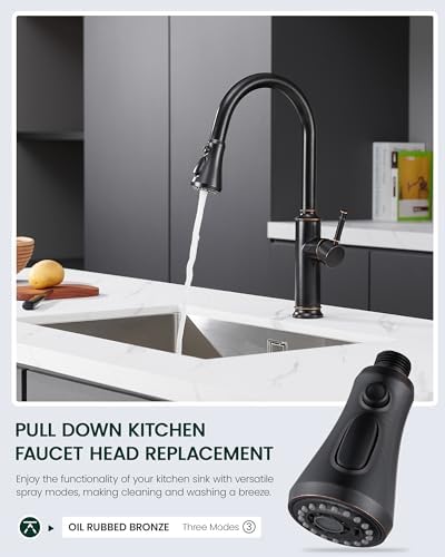 Kitchen Faucet Head Replacement, Kitchen Faucet Sprayer Oil Rubbed Bronze