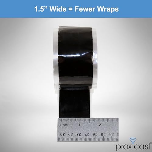 Proxicast Self Fusing Silicone Tape Waterproof - 1.5" x 15' Roll - Grey | 30 mil Thick Weatherproof Rubber Coax Tape for Antennas, Electrical Wires, Pipe Leaks, Emergency Repairs - ANT-900-002-GRY