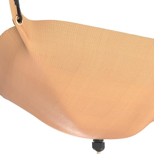 Heavy Duty Roof Leak Diverter Tarp Kit - 10x10 Ft Waterproof Ceiling Rain Catcher with Drainage System for Emergency Repairs & Rainwater Collection (Khaki)