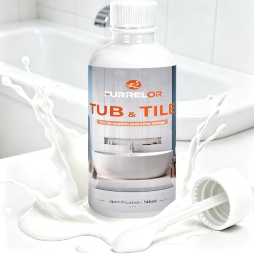 White Tub Tile Touch Up Paint, 50ml/2.5oz Porcelain Countertop Repair Paint