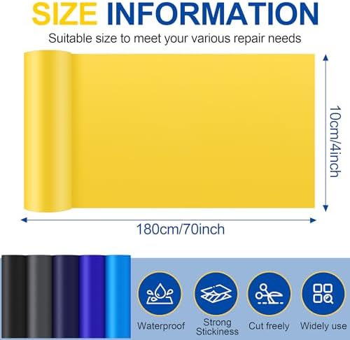 Fabric Repair Tape, Self Adhesive Nylon Repair Patch Kit Yellow 4" x 70"