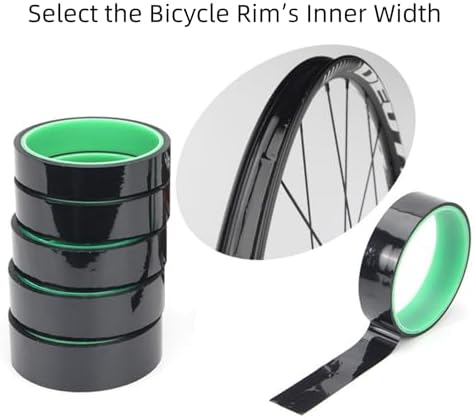 Tubeless Rim Tape for Bicycles, 10m Roll Multiple Widths (21mm-35mm) Heavy-Duty Polypropylene High-Performance Adhesive 700C Road Bike Wheels