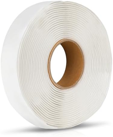 X-Haibei Butyl Seal Tape RV 1/8" X 1" X 30' White, RV Butyl Rubber Sealant Tape,Leak Proof Putty Tape for RV Repair, Window Sealing, Boat Sealing, Glass and EDPM Rubber Roof Patching