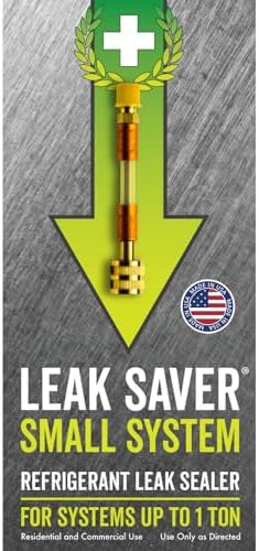 Leak Saver Direct Inject AC Leak Sealer Small System | AC Stop Leak for Most HVAC Systems Up to 1 Ton | Works with All Systems & AC Refrigerants | Made in the USA