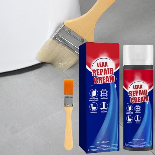 Waterproof Sealant Liquid - Quick Dry Leak Repair Coating | Long Lasting Liquid Sealant with Brush, 100mL Waterproofing Liquid for Wall, Roof, Window Frame, Bathroom, Concrete, and Gutter Sealing