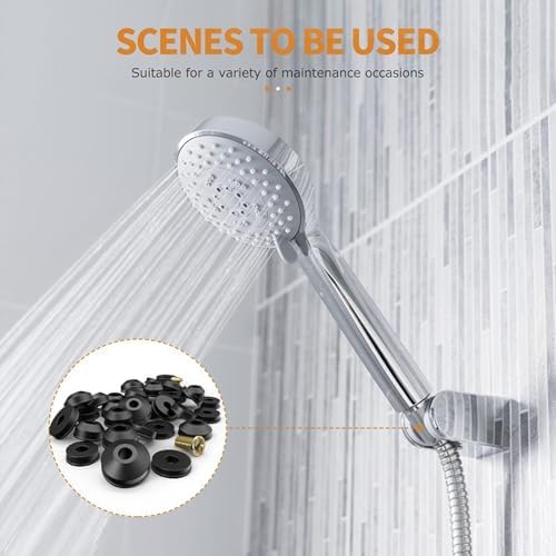 58Pieces Faucet Washer Set withScrews, Multiple Size Rubber Sealing Gaskets Portable for Leak Plumbing Repair