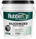 White Siliconized Roof Coating, 4.75 Gallon Pail, Waterproof Acrylic and Siliconized Roof Sealant, Fast Drying Formula for Flat Roofs, TPO, RVs, Metal and Concrete