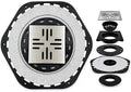 4-Inch Square Shower Drain Kit with Bonding Flange, Brushed Silver