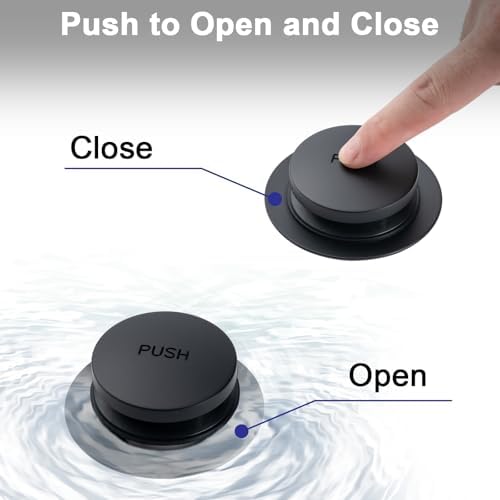 All Metal Tip-Toe Bathtub Drain Stopper Kit with 2-Hole Overflow Faceplate