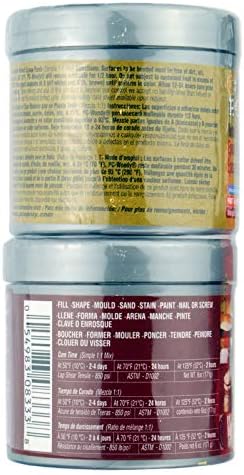 PC Products PC-Woody Wood Repair Epoxy Paste, Two-Part 6 oz in Two Cans, Tan 083338