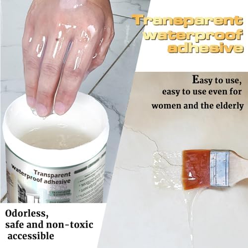 "1000g Transparent Waterproof Sealant - Long-Lasting Protection for Various Surfaces", C-01