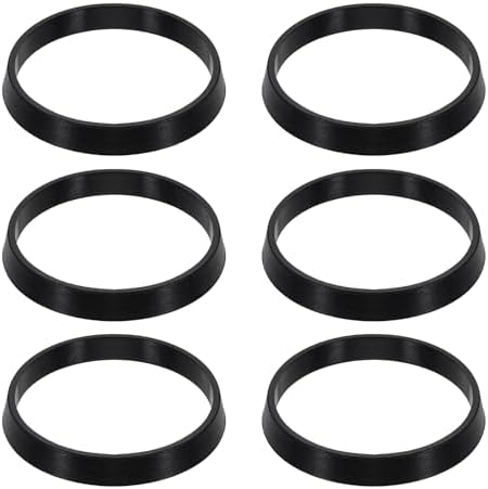 uxcell 6 Pcs Rubber Washers, 40mm/1.57" Rubber O Ring Seals Gasket Washers for 1 1/2 Inch Drain Pipe Sink Drains for Seals Repair Shower Hose Faucet Shower Head, Black