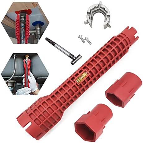 Basin Wrench, Faucet and Sink Installer Tool Multifunctional Plumbing Tool Pipe Extractor for Sink Bathroom Kitchen Toilet Plumbing