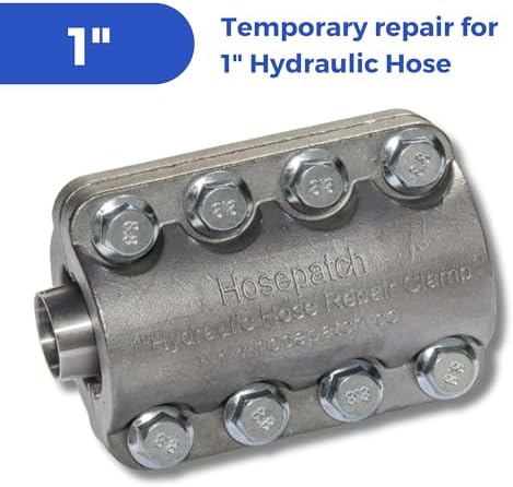 Hydraulic Hose Repair, Clamp Only for Fast Hose Repair, Durable Hose Repair Fittings, Hose Connector Repair, High Pressure Hose Clamps, Hose Patch Clamp - 1"