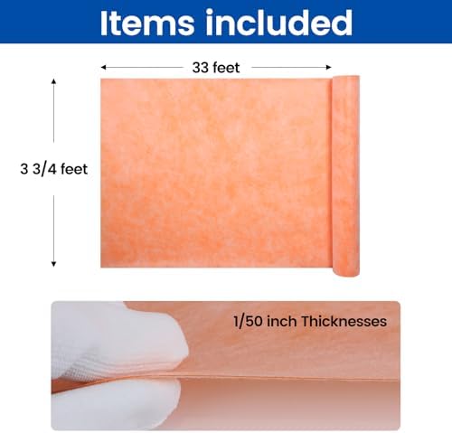 Muzata Waterproofing Membrane for Shower 125 Sq Ft 3.8x33feet 23.6 Mil M034