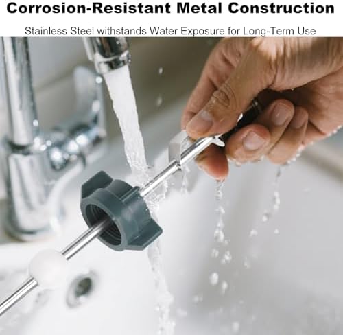 2Pcs Pivot Rod for Sink Stopper Lavatory Pop Up Assembly Replacement Parts Bathroom Faucet Repair Kit with Drain Ball Compatible with PS2673 Durable Pop Up Stopper Repair Accessories