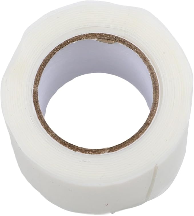 Self-Fusing Silicone Tape for Pipe Repair, 1.5M x 2.5cm Waterproof Sealant for Plumbers and Electricians, Fixes Leaks in Hoses Cables and Electrical Connections Without, Black(white)