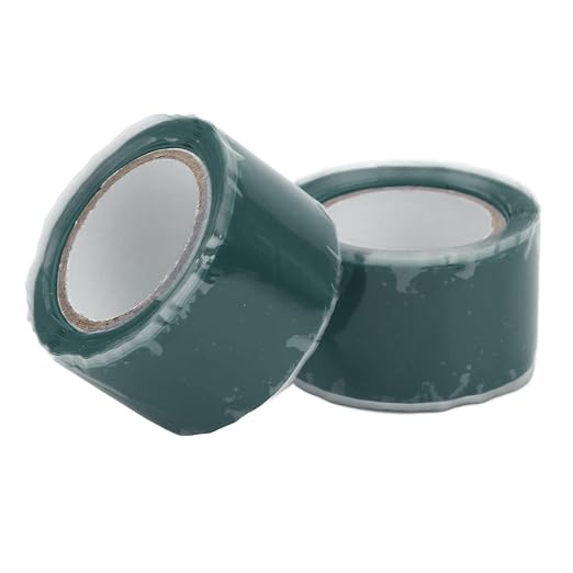 Pissente Self Fusing Silicone Tapes, 2 Rolls 1.5m / 4.9ft Insulation Adhesive Tape Water Hose Leak Tape Replacement for Plumbing Repairs Water Pipe Hose Repairing (Green)